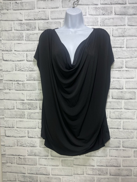 Lane Bryant Tops - Lane Bryant Black Cowl Neck Cinched Side  Top 22/24